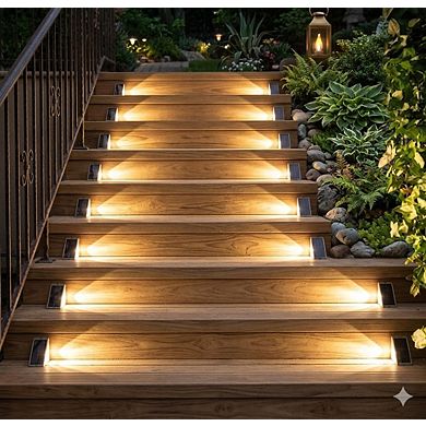 Solar Step Lights for Outdoor 6 Pack, Stair Lights