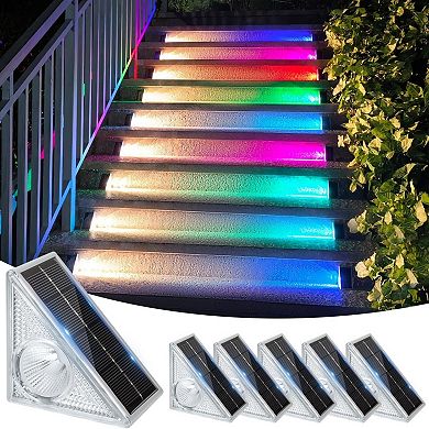 Solar Step Lights for Outdoor 6 Pack, Stair Lights