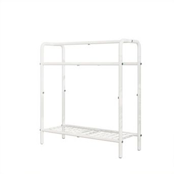 Lufeiya 3 tier Freestanding Metal Towel Rack with Mesh Shelf, Space Saving