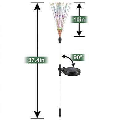 Waterproof Solar Firework Lights 2 Pack 120 LED Outdoor Garden Decor