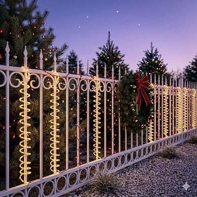 Solar Rope Lights 66ft 200LED, 8 Modes Waterproof Outdoor Solar String Lights Warm White
