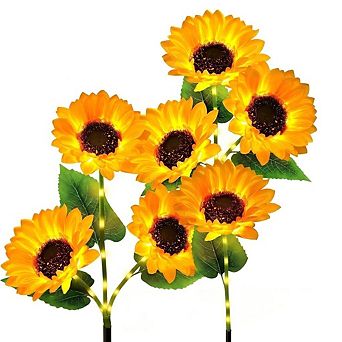 Solar Lights Outdoor Decor - 6 Pack Solar Garden Lights