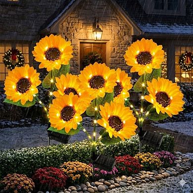 Solar Lights Outdoor Decor - 6 Pack Solar Garden Lights