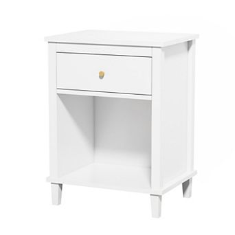 Heybly 26.77" Nightstand with One Drawer and One Shelf, Sturdy MDF Construction