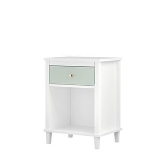 Heybly 26.77" Nightstand with One Drawer and One Shelf, Sturdy MDF Construction