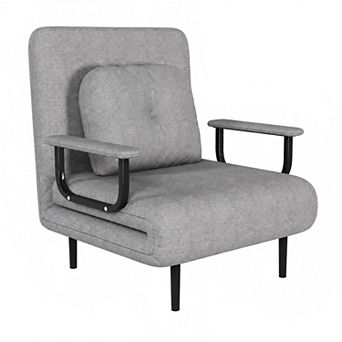 Heybly 3-in-1 Convertible Folding Sofa Bed with 5-Position Adjustable Backrest & Pillow