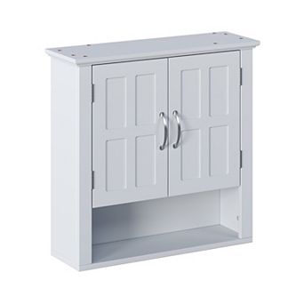 Heybly Wall Mounted Bathroom Storage Cabinet with Adjustable Shelves and Open Shelf, MDF