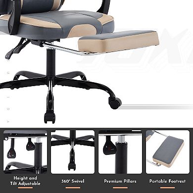 Lufeiya Ergonomic Gaming Chair with Massage Lumbar Support, Office Chair, Height Adjustable