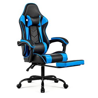 Lufeiya Ergonomic Gaming Chair with Footrest, Massage Lumbar Support, High-Back Computer Chair
