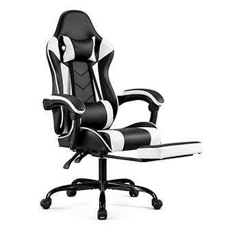 Lufeiya Ergonomic Gaming Chair with Footrest, Massage Lumbar Support, High-Back Computer Chair