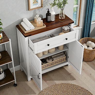 Lufeiya Sideboard Buffet Cabinet with Drawer and Adjustable Shelf, Storage Cabinet for Kitchen