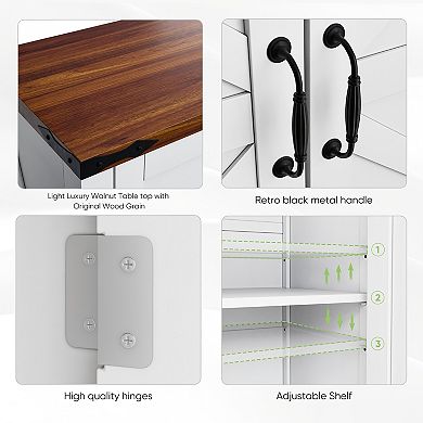 Lufeiya Sideboard Buffet Cabinet with Drawer and Adjustable Shelf, Storage Cabinet for Kitchen