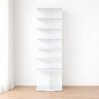 Lufeiya 7 Tier Rotating Shoe Rack Tower, 360 Degree Spinning Freestanding Shoe Organizer