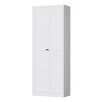 Lufeiya Tall Freestanding Storage Kitchen Pantry Cabinet, 5 Adjustable Shelves