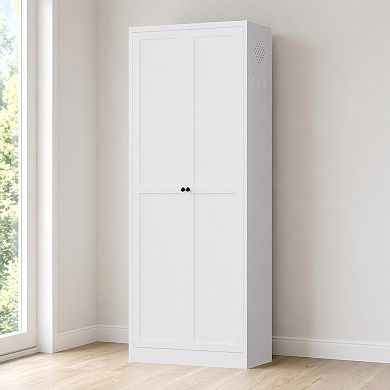 Lufeiya Tall Freestanding Storage Kitchen Pantry Cabinet, 5 Adjustable Shelves