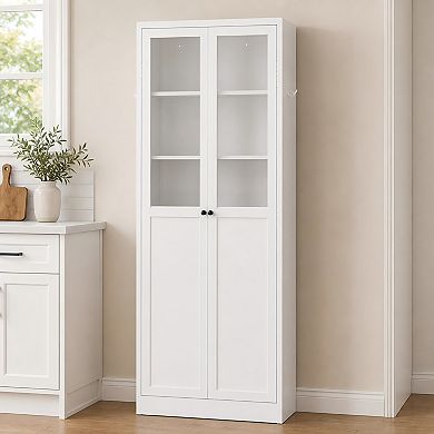 Lufeiya 72 Inch Metal Kitchen Pantry Cabinet with Adjustable Shelves, Tall Heavy-Duty Organizer