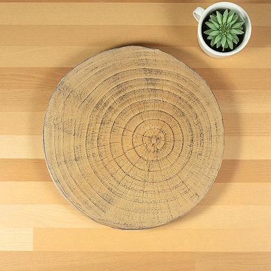 Heybly Indoor Outdoor MGO End Table with Wood Grain Texture, Weather-Resistant MGO Side Table