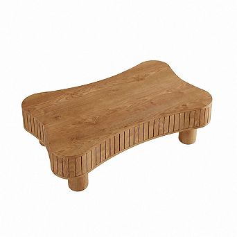 Heybly 42" Lift Top Coffee Table with Fluted Panels, Hidden Storage, Silent Hydraulic Lift