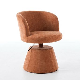 Lufeiya 360° Swivel Adjustable Chenille Dining Chairs with Upholstered Seat