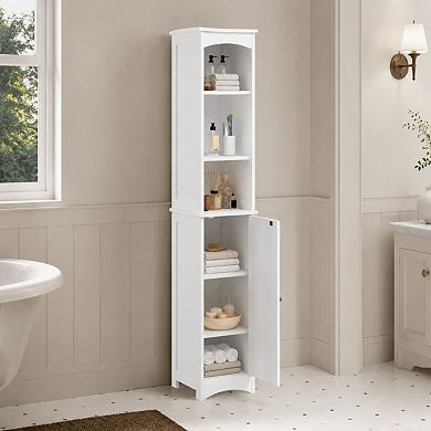 Lufeiya 64.17 Inch Tall Slim Bathroom Storage Cabinet with Adjustable Shelves