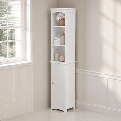 Lufeiya 64.17 Inch Tall Slim Bathroom Storage Cabinet with Adjustable Shelves