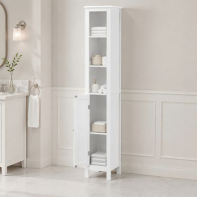 Lufeiya 66.92" Tall Bathroom Storage Cabinet with Adjustable Shelves and Anti-Tip Design
