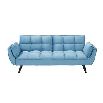 Lufeiya 74 Inch Convertible Sofa Bed with Adjustable Backrest, 2 Seat Upholstered Couch