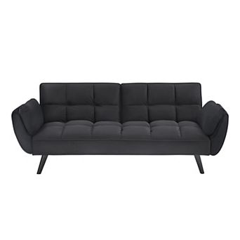 Lufeiya 74 Inch Convertible Sofa Bed with Adjustable Backrest, 2 Seat Upholstered Couch