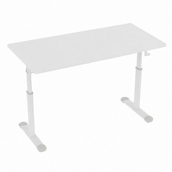 Lufeiya 47.24 inch Manual Height Adjustable Writing Desk with Hand Crank for Home