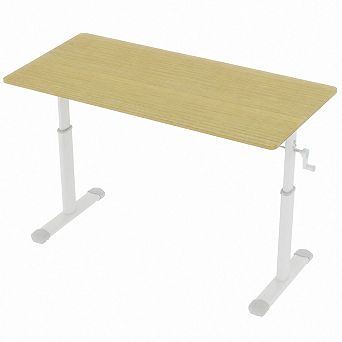 Lufeiya 47.24 inch Manual Height Adjustable Writing Desk with Hand Crank for Home
