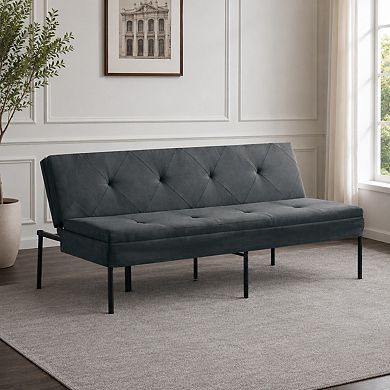 Lufeiya 3 Seater Sofa Bed with Adjustable Backrest and Metal Frame for Small Spaces