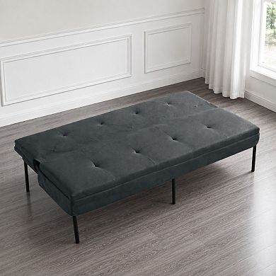 Lufeiya 3 Seater Sofa Bed with Adjustable Backrest and Metal Frame for Small Spaces