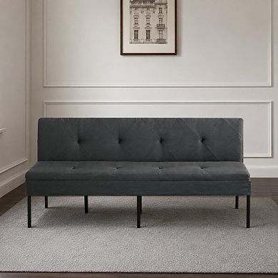 Lufeiya 3 Seater Sofa Bed with Adjustable Backrest and Metal Frame for Small Spaces