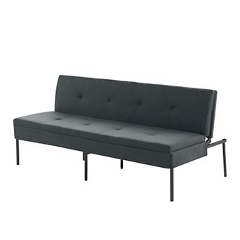 Lufeiya 3 Seater Sofa Bed with Adjustable Backrest and Metal Frame for Small Spaces