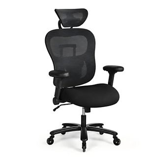 Lufeiya 500LBS Big and Tall Office Chair with Adjustable Backrest Height & Headrest Angle