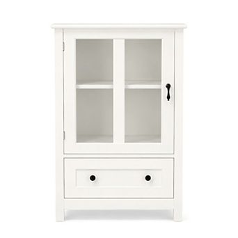 Lufeiya Buffet Storage Cabinet with Glass Door, Drawer and Adjustable Shelf