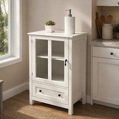 Lufeiya Buffet Storage Cabinet with Glass Door, Drawer and Adjustable Shelf