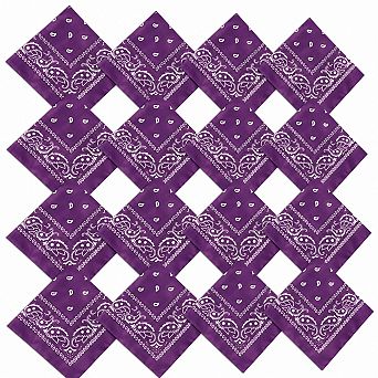 Live2Pedal 16 Paisley Cowboy Polyester Bandanas Multi-purpose Head Coverings
