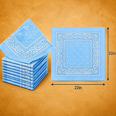 Live2Pedal 16 Bandanas Paisley Polyester 22x22 Inch Multi-purpose Unisex Headbands Decorations