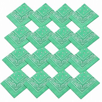 Live2Pedal 16 Bandanas Paisley Polyester 22x22 Inch Multi-purpose Unisex Headbands Decorations