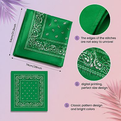 Live2Pedal 30 Bulk Paisley Bandanas Unisex Cowboy Head Wrap Scarf Handkerchief Multi Use