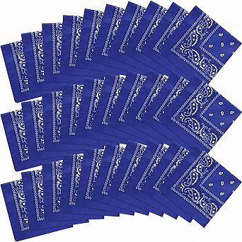 Live2Pedal 30 Bulk Paisley Bandanas Unisex Cowboy Head Wrap Scarf Handkerchief Multi Use
