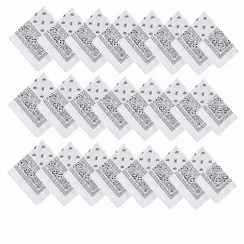 Live2Pedal 30 Bulk Paisley Bandanas Unisex Cowboy Head Wrap Scarf Handkerchief Multi Use