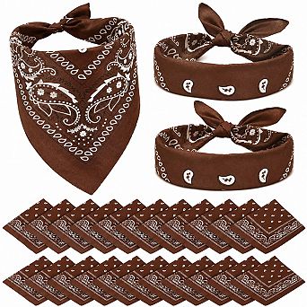 Live2Pedal 36 pc Paisley Bandanas Polyester Head Scarf Cowboy Party Costume