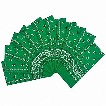 Live2Pedal 10 Pack Cotton Bandanas Thick Colorfast Full Size Machine Washable