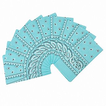 Live2Pedal 10 Pack Cotton Bandanas Thick Colorfast Full Size Machine Washable
