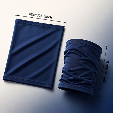 Live2Pedal 6 Pieces Summer UV Protection Neck Gaiter Multi Functional Breathable Bandana Face Cover