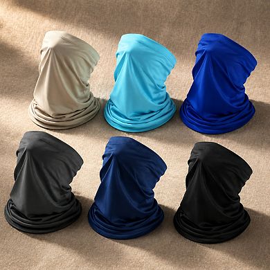 Live2Pedal 6 Pieces Summer UV Protection Neck Gaiter Multi Functional Breathable Bandana Face Cover