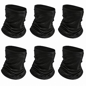 Live2Pedal 6 pc Summer UV Protection Neck Gaiter Multi Functional Breathable Bandana Face Cover