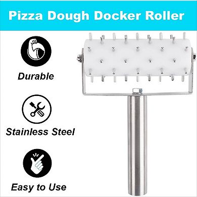 Stainless Steel Pizza Dough Docker with Spikes for Pastry